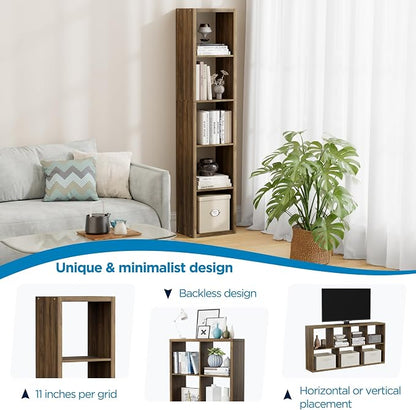 5 Cube Storage Organizer Single Row, Cube Shelf - Image 6