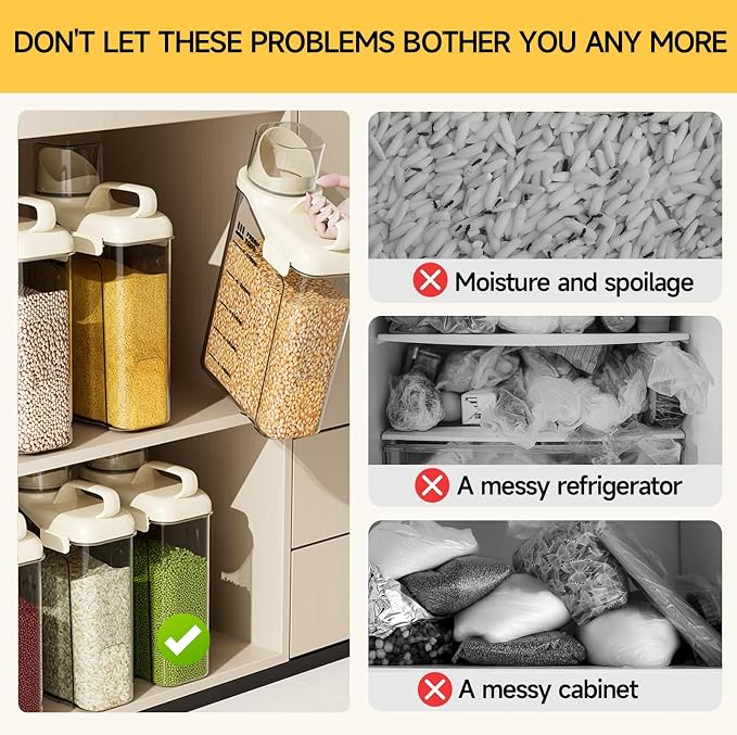 Rice Storage Container 5.5LBS-Airtight Food Storage Organizers BPA free Kitchen - Image 2
