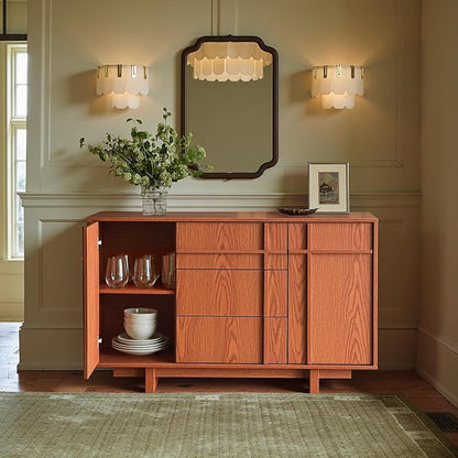Sideboard Buffet Cabinet with Storage, 47.2" Large Sideboard with 2 Doors & 3 - Image 7