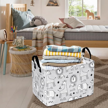 MAIZMZ Kids Storage Basket Baby Foldable Toys Organizer Bins Decorative Gifts - Image 3