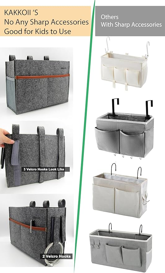 Bedside Caddy, Hanging Storage Bag, Chair Organizer Caddy, Drink Bottle - Image 3