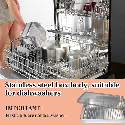 10 Pack Bacon Cheese Meat Storage Container Stainless Steel Airtight Storage - Image 5
