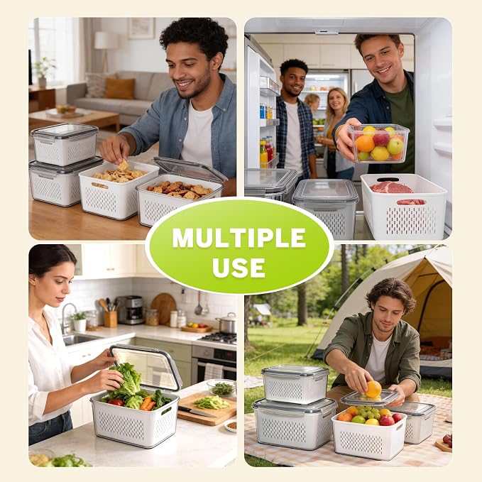 HOMETALL 5 Pack Fruit Storage Containers - Image 7