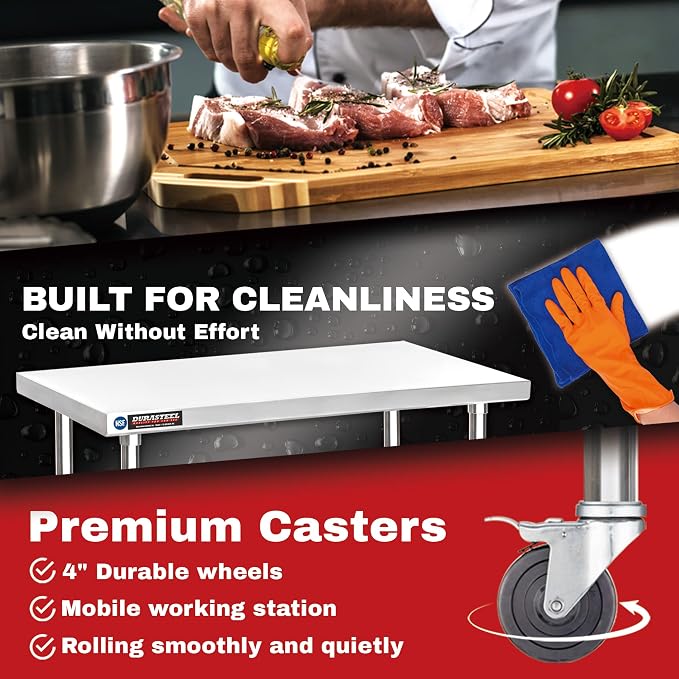 DuraSteel 24x18 NSF Stainless Steel Cart - Image 4