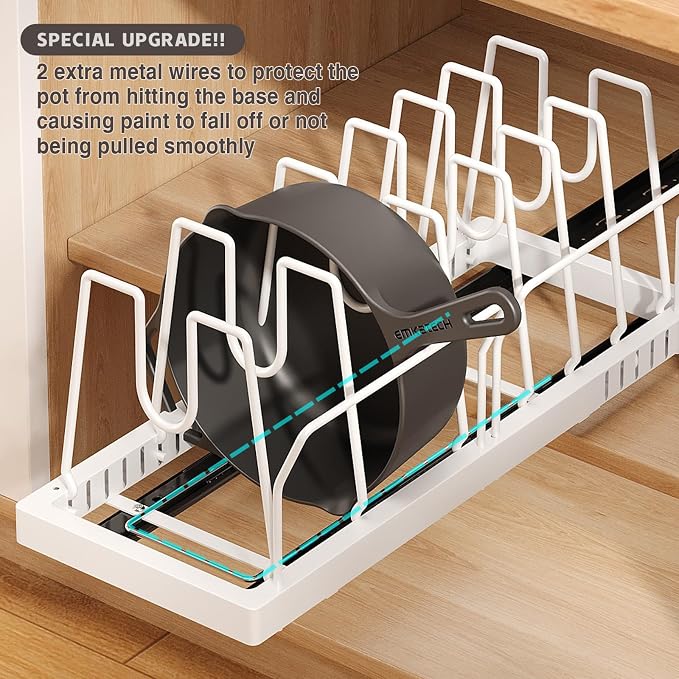 2 Pack Pots and Pans Organizer Under Cabinet - Image 8