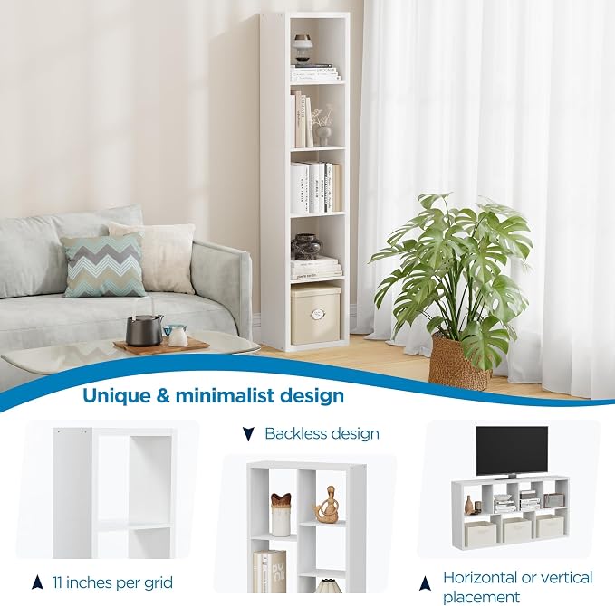 5 Cube Storage Organizer Single Row, Cube Shelf - Image 6