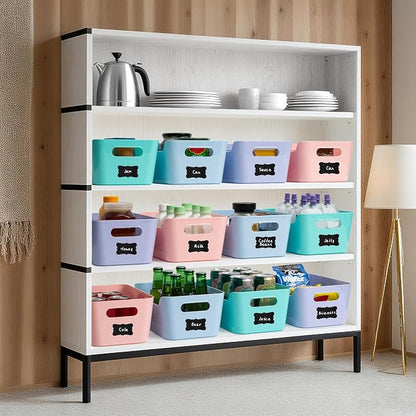 Tiawudi 12 Pack 4.5L Storage Bins, Plastic Storage Baskets - Image 8