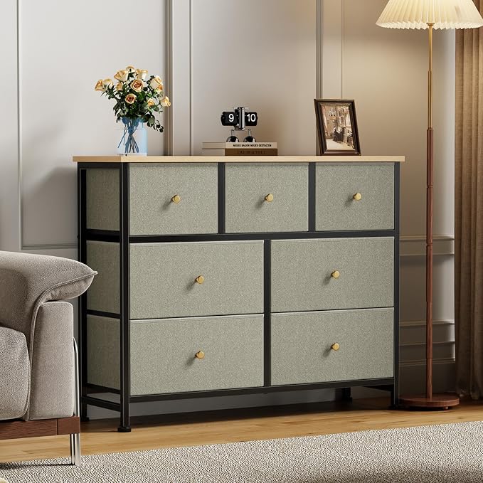 Sweetcrispy 7 Drawer Dresser for Bedroom Storage - Image 2