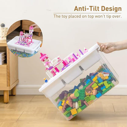 Citylife 17 QT Plastic Storage Bins Clear Storage Box - Image 7