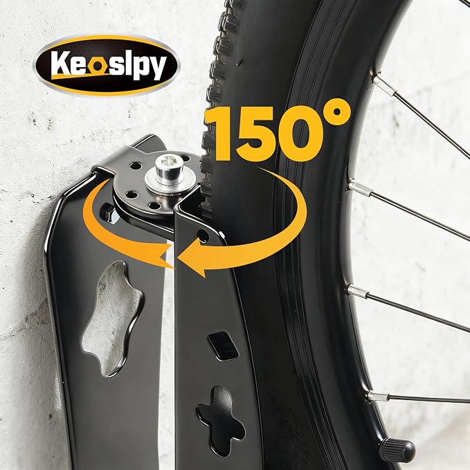 Swivel Bike Wall Mount Space Saving, Garage Bike Rack Wall Mount, No Lifting - Image 3