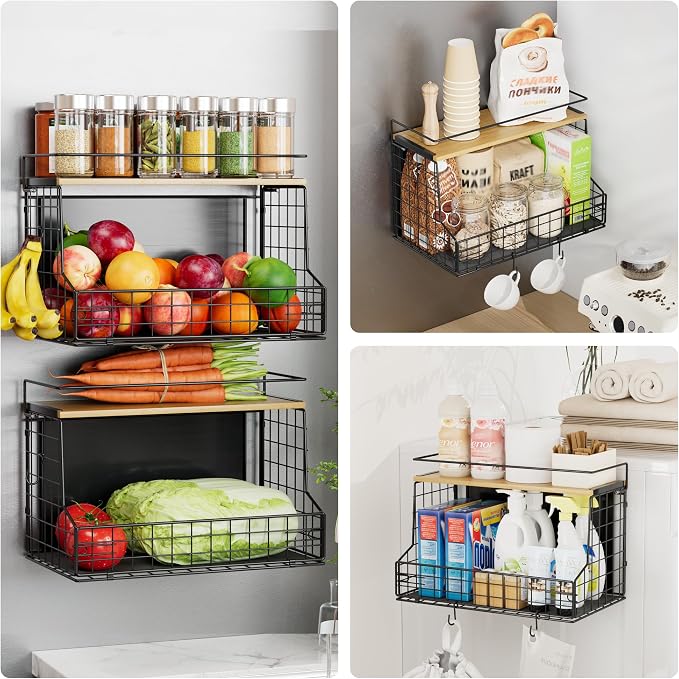 Magnetic Shelf for Fridge, Large Container Magnetic Spice Rack for Refrigerator - Image 6