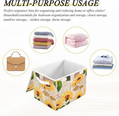 Yellow Sunflower Storage Bins - Image 7