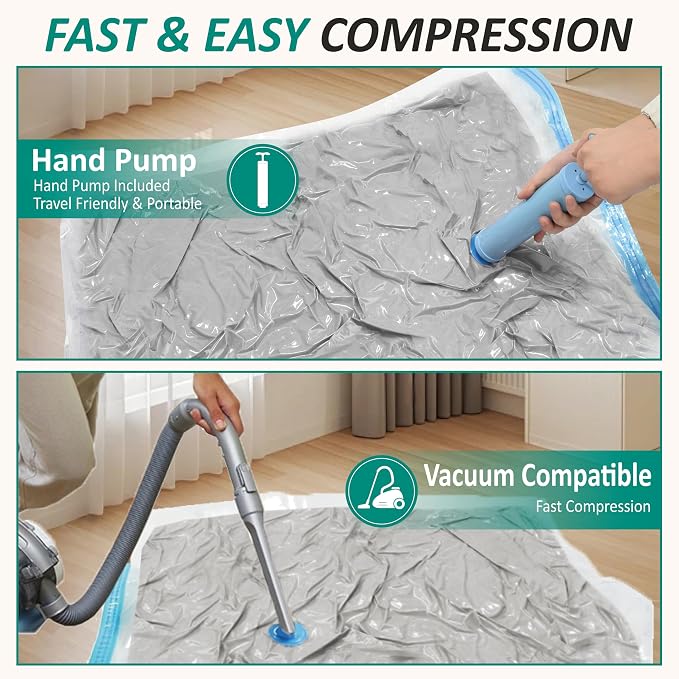 Cozy Essential Vacuum Storage Bags, 80% Compression Vacuum Seal Space Saver - Image 5