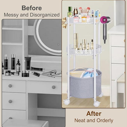 Rolling Makeup Cart Organizer - Image 7