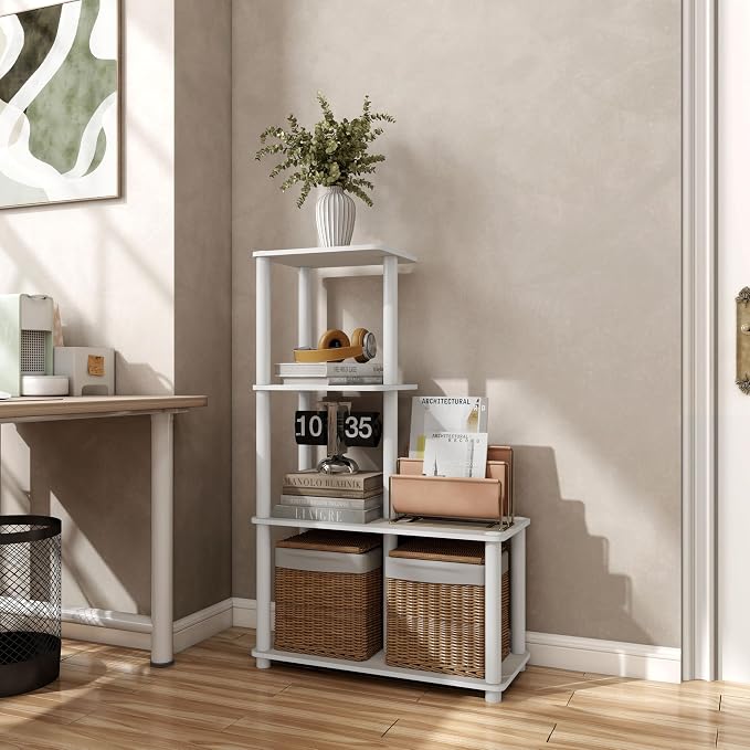 Homes: Inside + Out Apexa Modern 4-Cube Ladder Shelving Units, Collectibles - Image 13