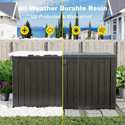 180 Gallon Outdoor Storage Box, Large Resin Deck Box - Image 7