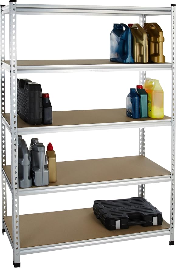 Amazon Basics 5-Tier Medium Duty Garage Shelving Unit, Sturdy Adjustable - Image 3