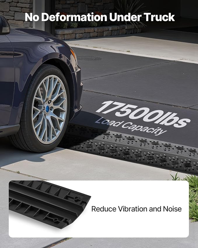 VEVOR 1 Pack Drop Over Cable Cover, 2 Channel Heavy Duty Cable Hose Protector - Image 3