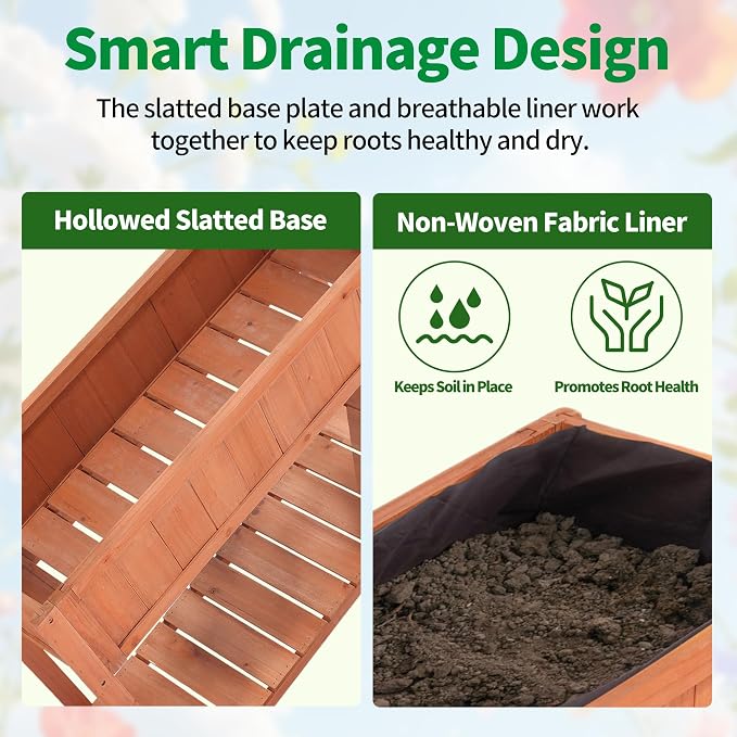 Fir Wooden Raised Garden Bed - Image 3
