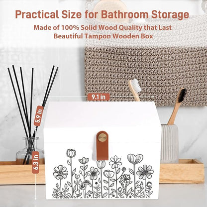 100% Solid Wood Tampon Holder Box - Image 3