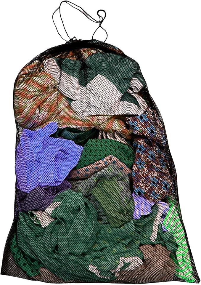 Extra Large Mesh Laundry Bag 40" x 30" – Drawstring, Sporting Goods – by DependableIndustries