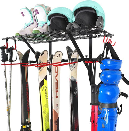 Mythinglogic Wall Mounted Ski Rack, Ski and Snowboard Storage Rack by Mythinglogic