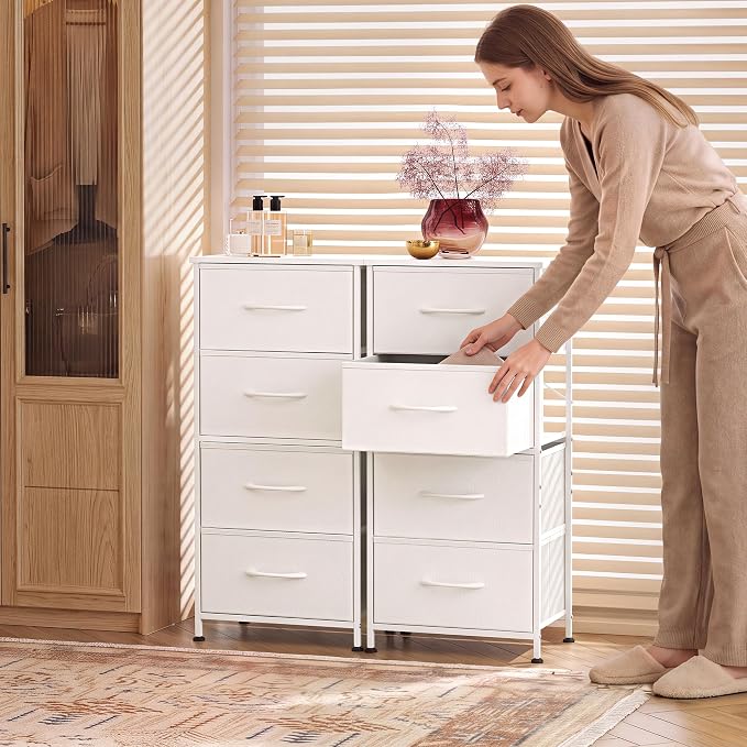 WLIVE Small Dresser Nightstand for Bedroom, 4 Drawers, Space-saving tower - Image 5