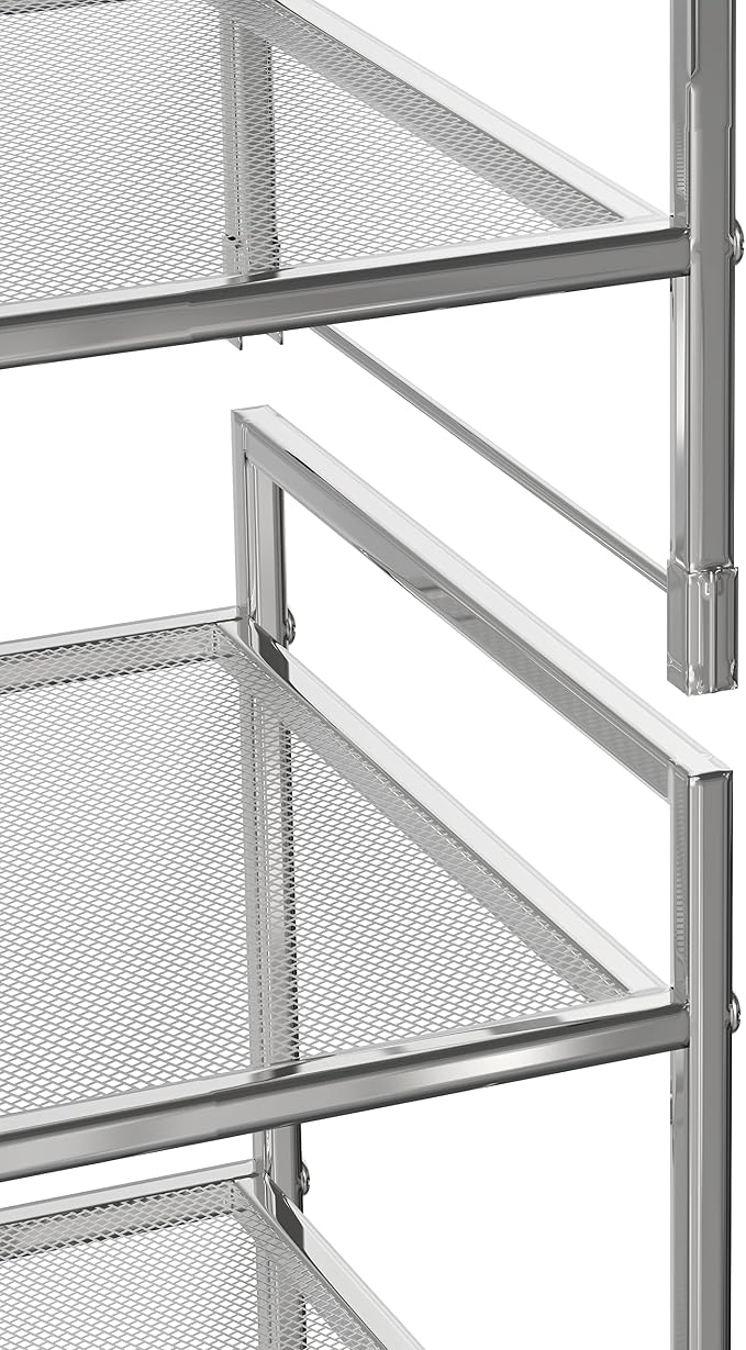 Simple Houseware 3-Tier Stackable Mesh Shoe Rack - Image 4