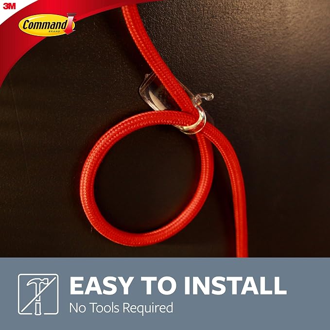 Command Large Cord Clips, Organize Damage-Free, 8-Clips Total - Image 3