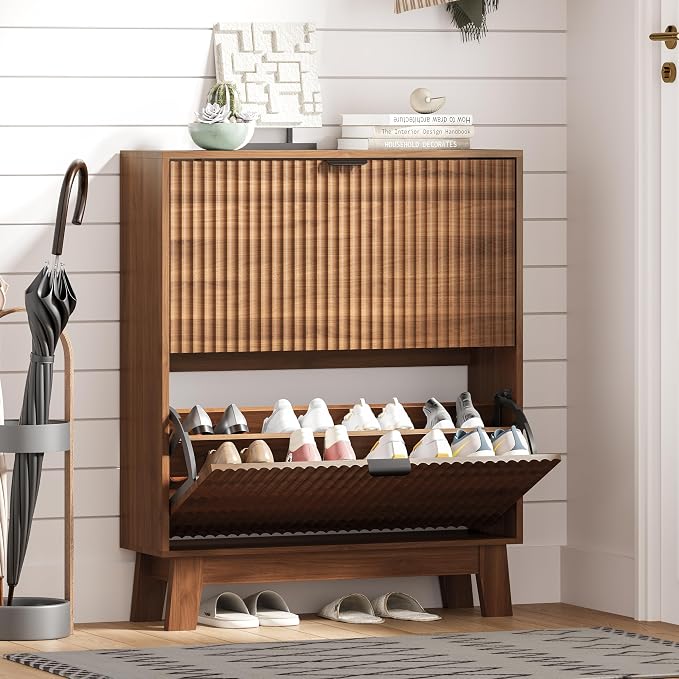 Shoe Cabinet Storage for Entryway by HUANLEGO