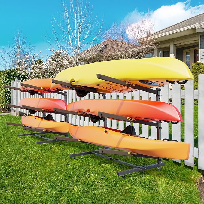 Bonnlo Kayak Storage Rack, Adjustable Heavy Duty Kayak Rack - Image 6