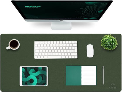 K KNODEL Large Office Leather Desk Mat, Mouse and Keyboard Pad, Computer and - Image 5