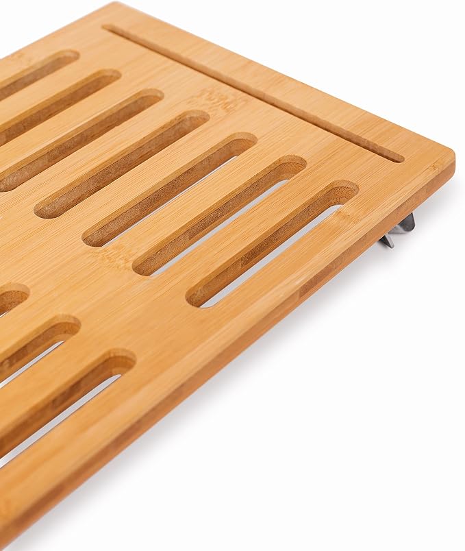 Internet's Best Stacking Utility Shelf, Bamboo 2-Tier Cabinet Organizer - Image 9