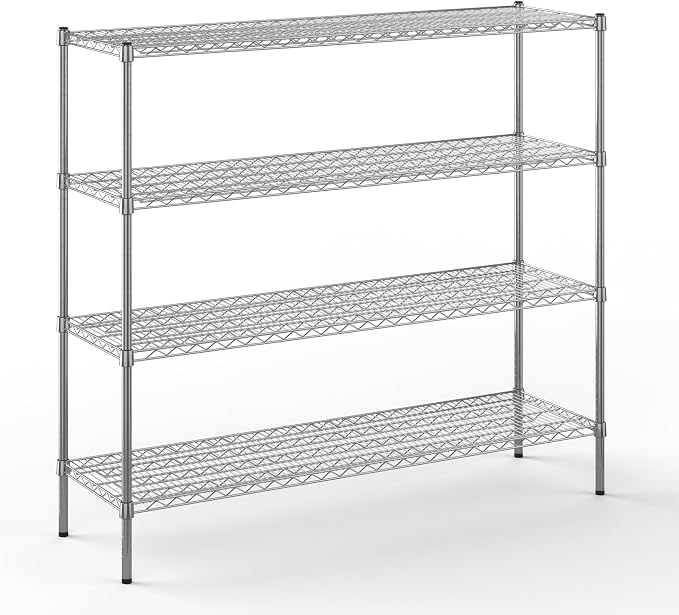 18" Deep x 60" Wide x 54" Height Wire Shelving Kit | 4-Tier | NSF Commercial by Regal+Altair