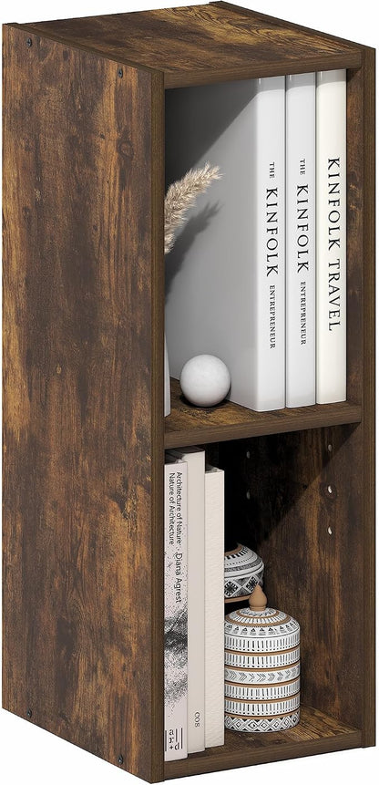 Furinno Fulda Book Shelf, 2-Tier Narrow Bookshelf, Bookcase - Image 4