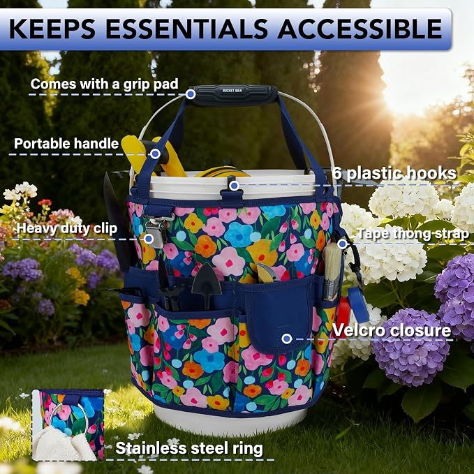 KUNN 18-Pocket Bucket Tool Organizer | Heavy-Duty 5 Gallon Bucket Caddy - Image 3