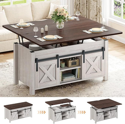 SEDETA Lift Top Coffee Table, 4 in 1 Multi-Function Convertible Coffee Tables - Image 8