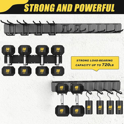 64'' Garage Tool Organizer Wall Mount, Garage Hooks Heavy Duty, Shovel Holder - Image 5