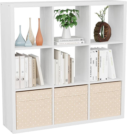 Cube Storage Organizer Bookcase, Decorative 11 inch Open Back Cubical Shelf by VDNEND