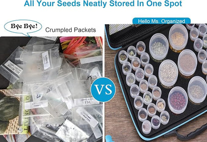 48 Slots Seed Storage Organizer Box, Garden Vegetable Plant Flower Seeds Saving - Image 5