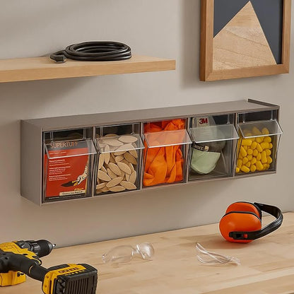 Akro-Mils TiltView Plastic Storage Cabinet - Image 2