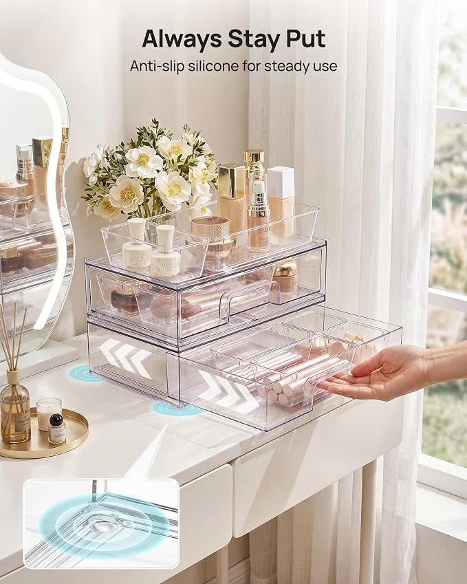 Vtopmart 12-Pack Clear Makeup Organizer Set - Image 7