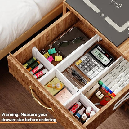 REBECAT 5 Pack Drawer Dividers for Clothes Adjustable Drawer Dividers 4" High - Image 3