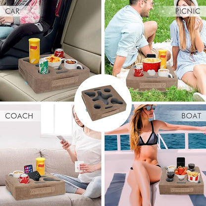 Couch Cup Holder-Sofa Cup Holder Pillow Tray Caddy Cupholder Hearted - Image 6