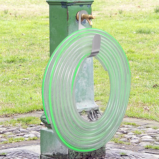 Garden Hose Hanger, Stainless Steel Wall Mount Water Hose Holder, Hanging Hose - Image 6