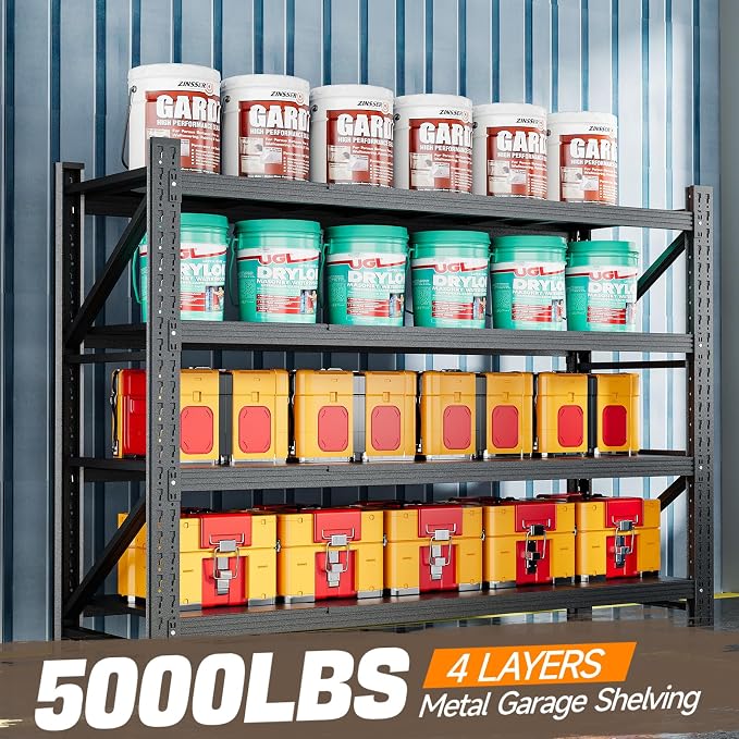 5000LBS Metal Garage Shelving Unit 60" W Storage Shelves Heavy Duty 4 Tier - Image 4