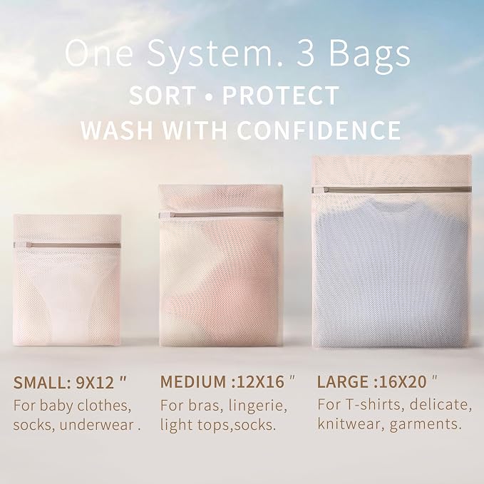 Muchfun Soft Cotton Mesh Laundry Bags - Image 3