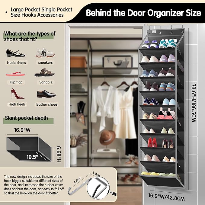 10 Tier Over The Door Organizer - Image 2