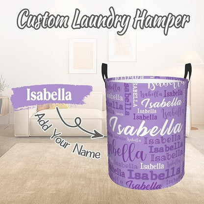 Custom Name Laundry Hamper, Personalized Laundry Baskets - Image 2
