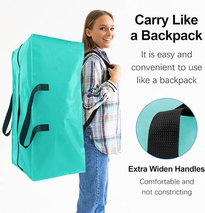 6 Pack Heavy Duty Extra Large Moving Bags W/Backpack Straps - Image 4